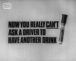 Still frame from 'Drink Drive advert'