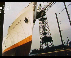 Still frame from 'Seawards the Great Ships'